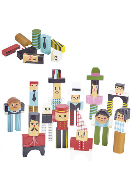 Drevené kocky postavičky