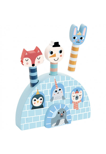 Drevená vystreľovacia hra zvieratka Iceland