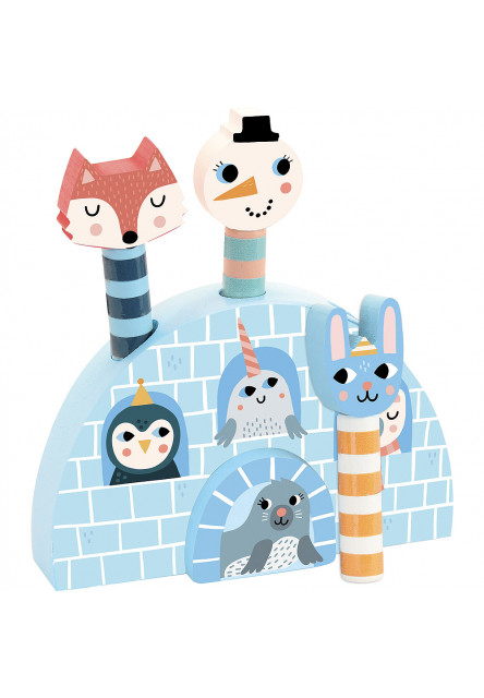 Drevená vystreľovacia hra zvieratka Iceland