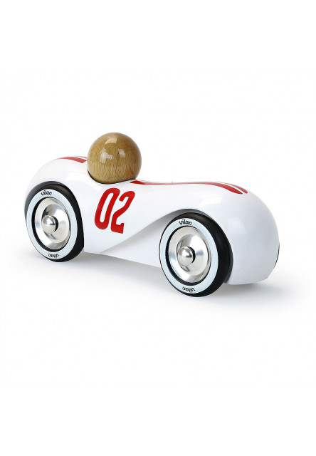 Drevené auto Streamline vintage biele