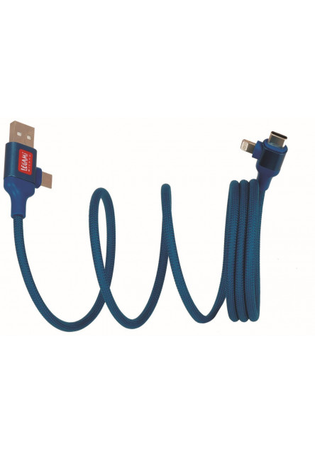 Magnetický nabíjací kábel 4 v 1 Legami Magnetic 4-In-1 Charging Cable - Petrol