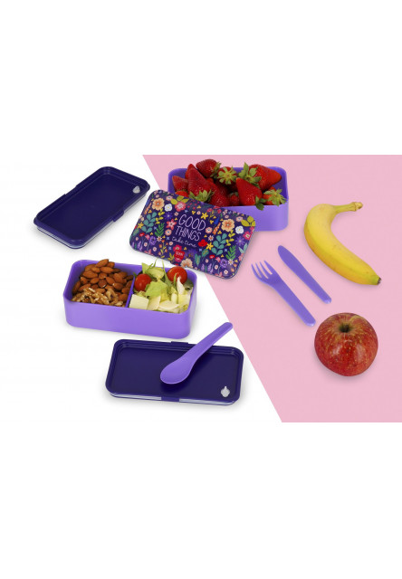 Box na desiatu Legami Lunch Box 1200 Ml - Flowers