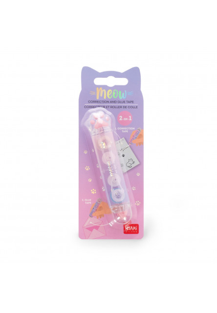 Lepidlo a korekčná páska 2 v 1 Legami 2-In-1 Glue & Correction Tape Kitty