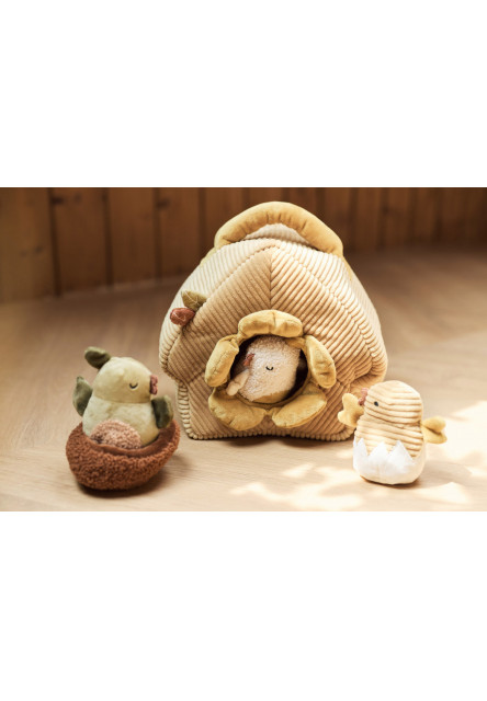 Vtáčia búdka s vtáčikmi textilná Tiny Park