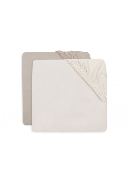 Napínacia plachta 140/150 x 70/75 cm 2 ks Oatmeal/Sand