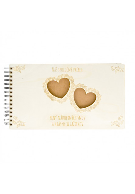 Drevený svadobný fotoalbum