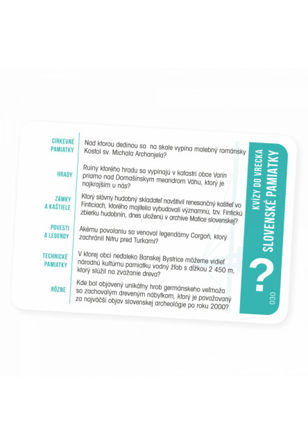 Kvízy do vrecka - Slovenské pamiatky