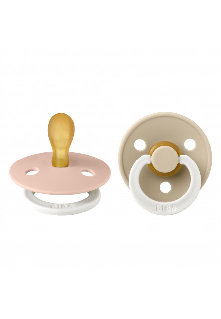BIBS Colour symetrické cumlíky z prírodného kaučuku 2 ks - veľkosť 1 (Blush Nočný / Vanilla Nočný)