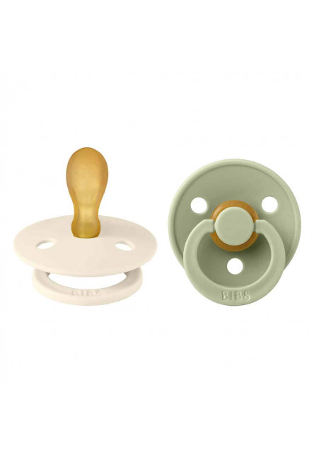 BIBS Colour symetrické cumlíky z prírodného kaučuku 2 ks - veľkosť 1 (Blush Nočný / Vanilla Nočný)