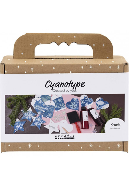 Kreatívna sada Kyanotypia darčekovej visačky