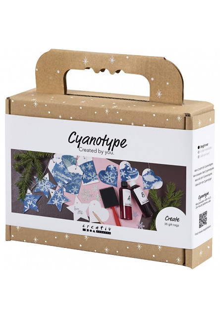 Kreatívna sada Kyanotypia darčekovej visačky