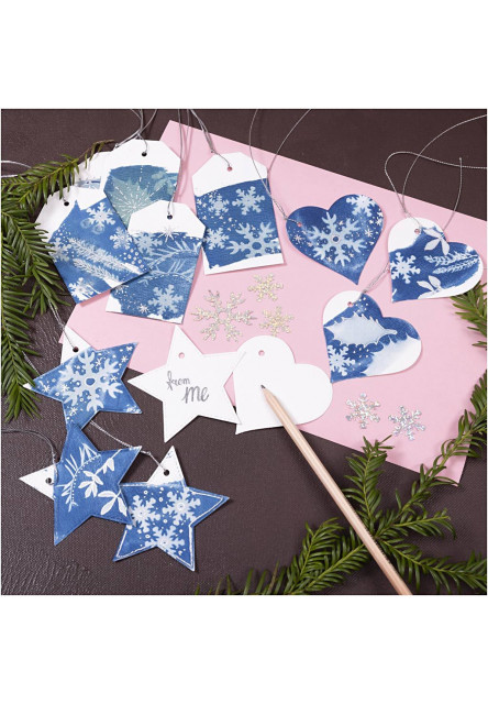 Kreatívna sada Kyanotypia darčekovej visačky