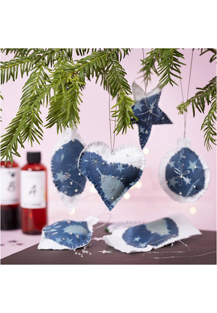 Kreatívna sada Kyanotypia vianočné ozdoby