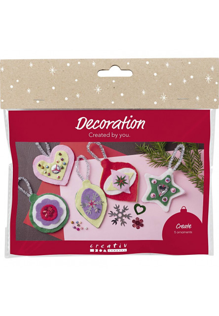 Kreatívna sada Vianočné ozdoby plstené