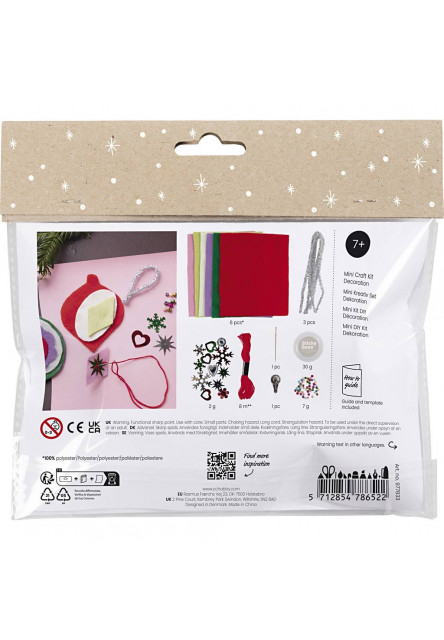 Kreatívna sada Vianočné ozdoby plstené