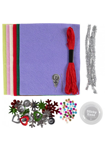 Kreatívna sada Vianočné ozdoby plstené