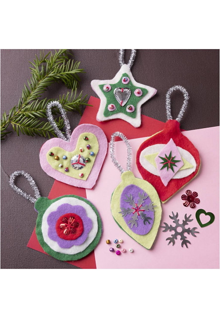 Kreatívna sada Vianočné ozdoby plstené