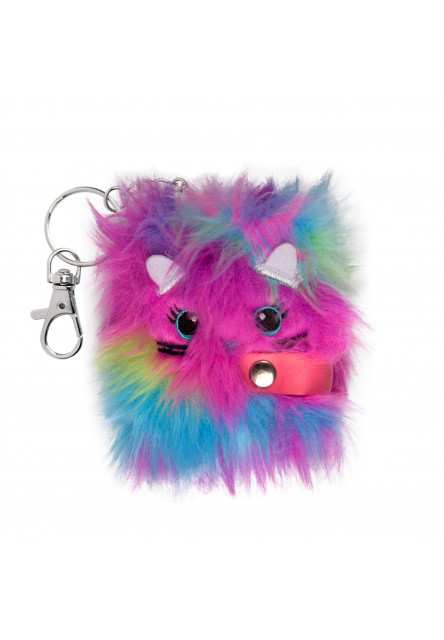 Bloček kľúčenka - Farebná mačka