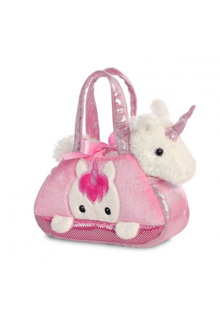 Plyšová kabelka ružová s jednorožcom - Fancy Pals (20,5 cm)