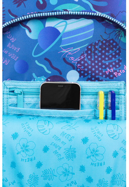 Školská taška Jack na kolieskach Stitch Blue