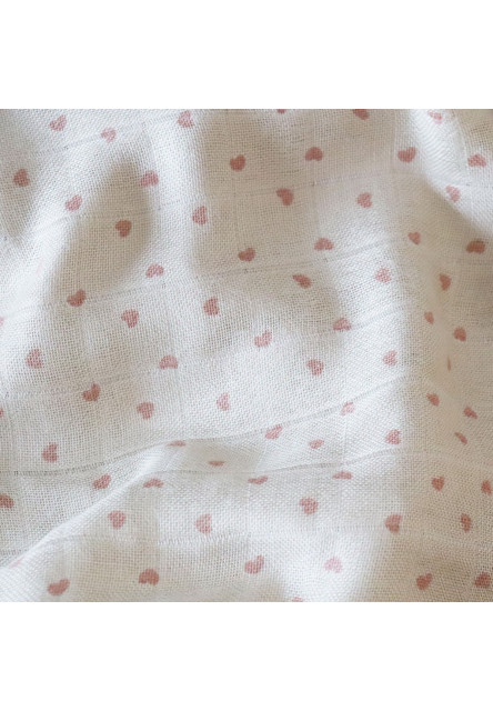 Josefine Mušelínové pleny z bambusu 2 ks Hearts