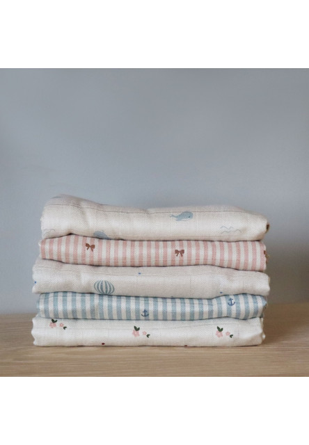 Josefine Mušelínové pleny z bambusu 2 ks Ocean