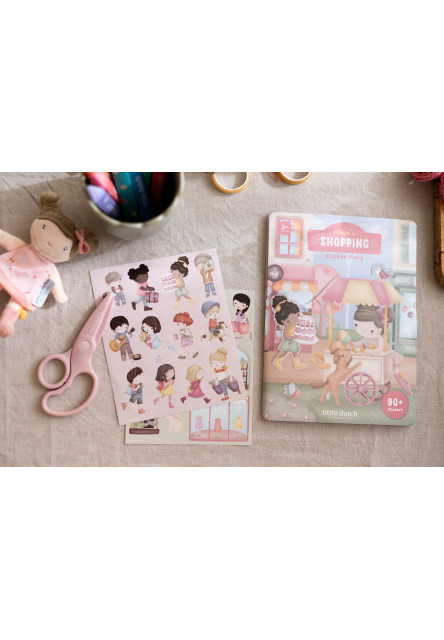 Knižka so samolepkami Nakupovanie Rosa