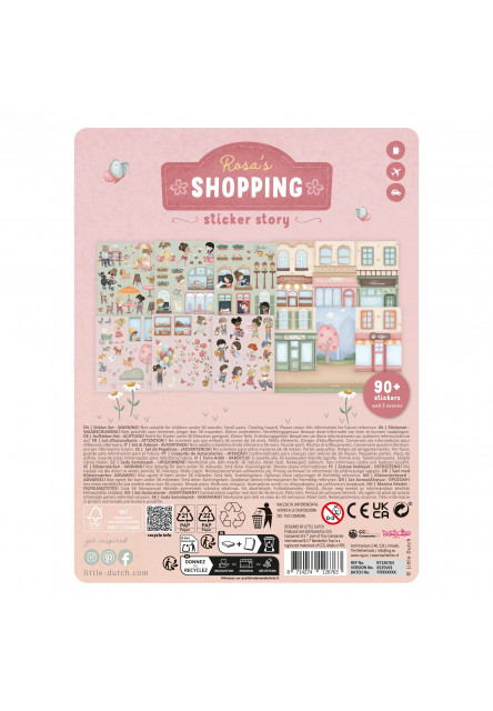 Knižka so samolepkami Nakupovanie Rosa