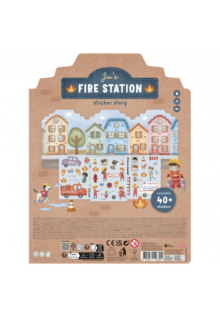 Knižka so samolepkami Hasičská stanica Jim