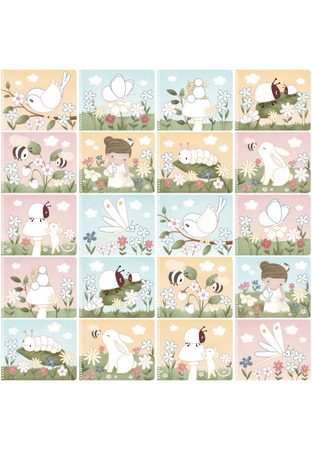 Omaľovánky s pastelkami Záhrada Rosa