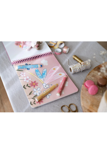 Omaľovánky s pastelkami Záhrada Rosa