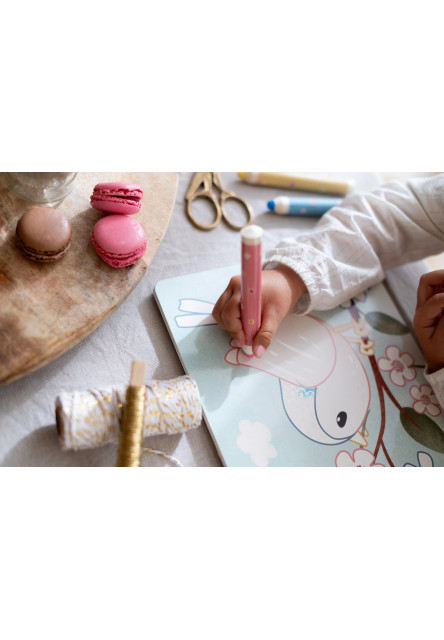 Omaľovánky s pastelkami Záhrada Rosa