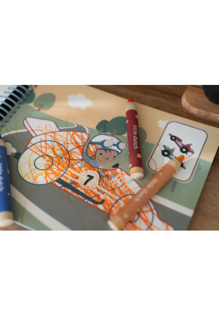 Omaľovánky s pastelkami Doprava Jim