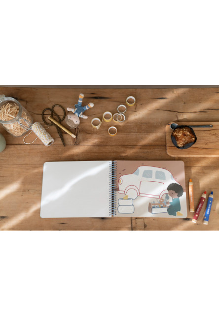 Omaľovánky s pastelkami Doprava Jim