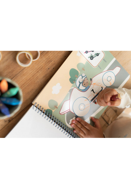 Omaľovánky s pastelkami Doprava Jim