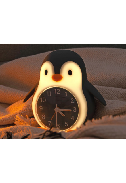 Nočné svetlo s budíkom Poppy Penguin