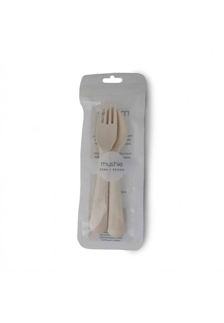 Vidlička & lyžička mushie - dusty rose
