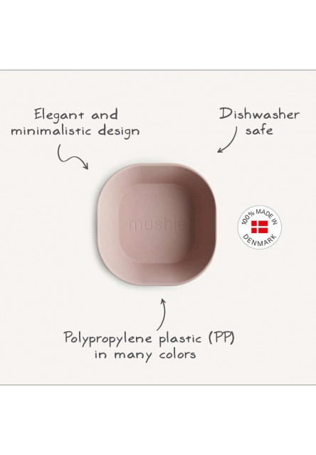 Hranatá obedová miska mushie - twilight blue