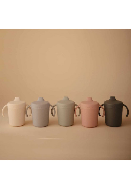 štartovací tréningový pohárik mushie - dusty rose