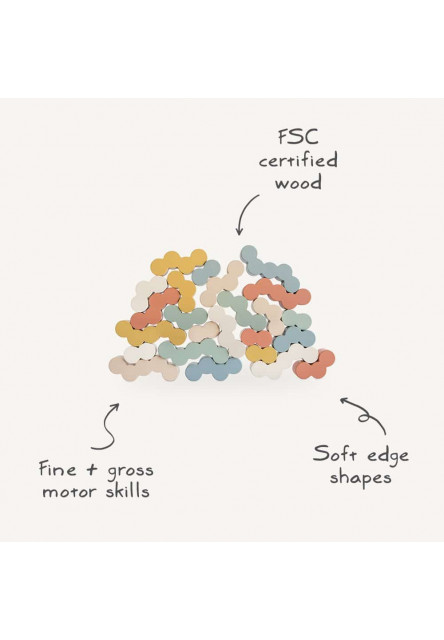 Drevené balančné bloky mushie