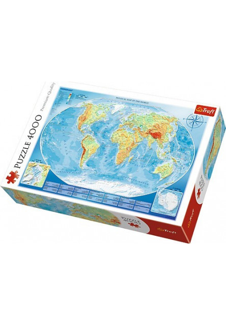 Trefl Puzzle 4000 dielikov Veľká mapa sveta