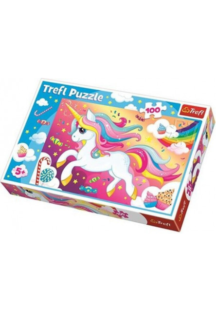 Trefl Puzzle 100 dielikov - Jednorožec so sladkosťami