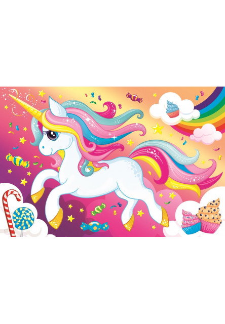 Trefl Puzzle 100 dielikov - Jednorožec so sladkosťami