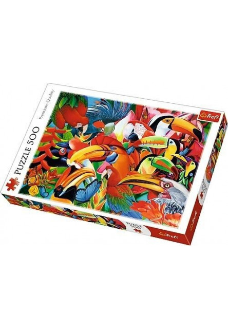 Trefl puzzle Farebné vtáky 500