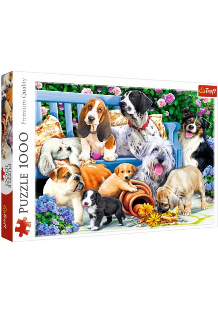Trefl puzzle Psi v záhrade 1000