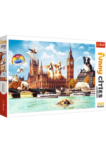 Trefl Puzzle 1000 Crazy City - Psy v Londýne