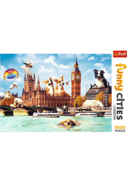 Trefl Puzzle 1000 Crazy City - Psy v Londýne