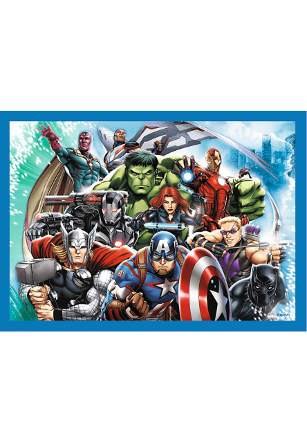 Trefl Puzzle 4v1 - Odvážni Avengeri / Disney Marvel The Avengers