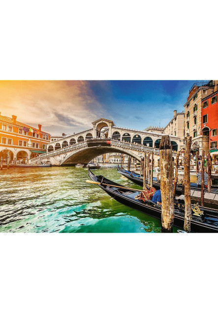 Trefl Prime puzzle 1000 UFT - Romantický západ slnka: Most Rialto v Benátkach, Taliansko