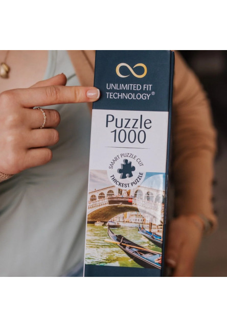 Trefl Prime puzzle 1000 UFT - Romantický západ slnka: Most Rialto v Benátkach, Taliansko